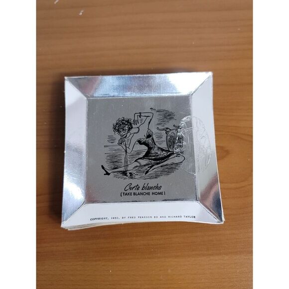 VTG 1950 Fractured French Ashtrays Coasters #A26 - Picture 5 of 10